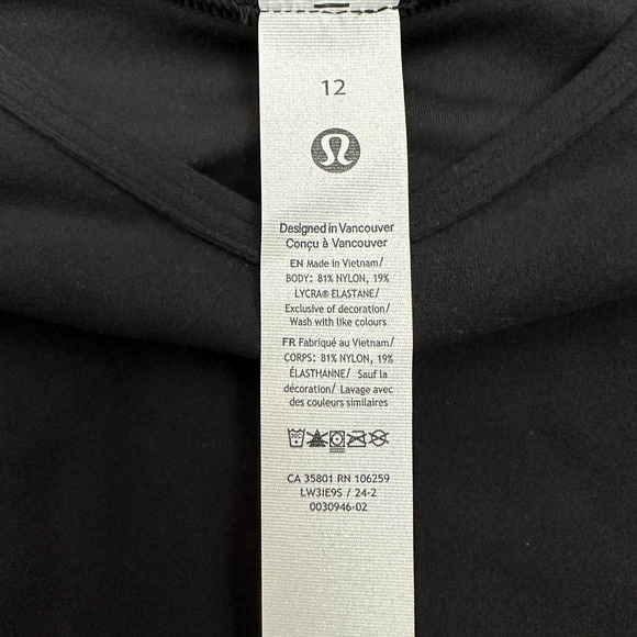Lululemon Align Long Sleeve BLK Black Womens Size 12 New - Picture 7 of 8